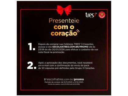 Imagem de Cafeteira Espresso 3 Corações Lov Preto