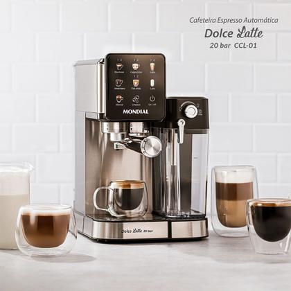 Imagem de Cafeteira Espresso Automática Dolce Latte 20 bar Mondial Preto/Inox - CCL-01