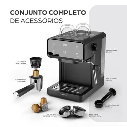 Cafeteira Espresso Digital WAP AROMA PRIME WCM20 1,2L Compatível com Café em Pó e Cápsula 950W 220V Imagem de Cafeteira Espresso Digital WAP AROMA PRIME WCM20 1,2L Compatível com Café em Pó e Cápsula 950W 220V