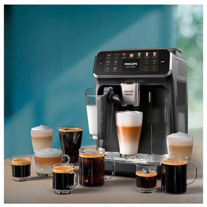 Cafeteira Espresso Superautomática LatteGo Série 4400 Philips Walita Preta com 12 Tipos de Bebidas - EP4441 Imagem de Cafeteira Espresso Superautomática LatteGo Série 4400 Philips Walita Preta com 12 Tipos de Bebidas - EP4441