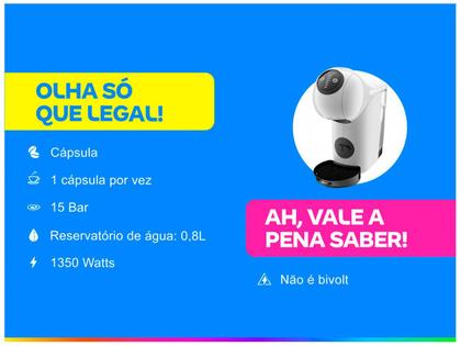 Imagem de Cafeteira Expresso Arno Nescafé Dolce Gusto Genio S Basic de Cápsula 15 Bar Branco