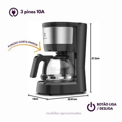 Imagem de Cafeteira inox elétrica de escritório silenciosa ECM10 127V 