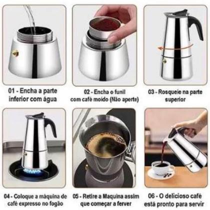 Imagem de Cafeteira Italiana 320ml Café Expresso Manual Com Filtro 6xc