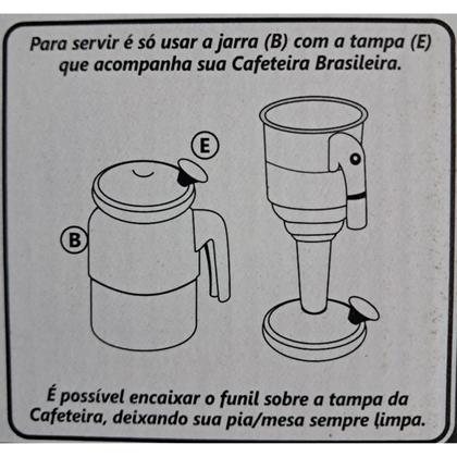 Imagem de Cafeteira Italiana a Vapor Manual 1,6 Litros Em Alumínio Extra Cafeteira Brasileira Econômica