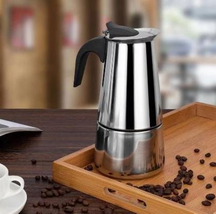 Imagem de Cafeteira Italiana Aço Inox 300ml 6 Xicaras Café Original