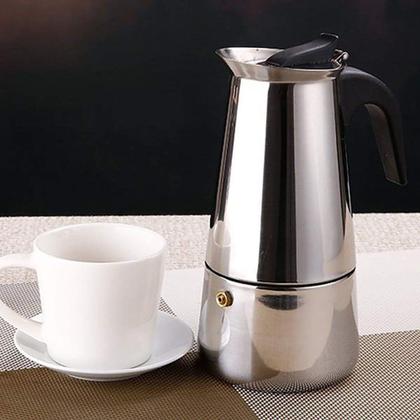 Imagem de Cafeteira Italiana Aço Inox 4 Xícaras 200 ML - MARKELK