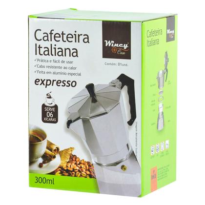 Imagem de Cafeteira Italiana Alumínio 6 Xícaras Café Expresso 300ml