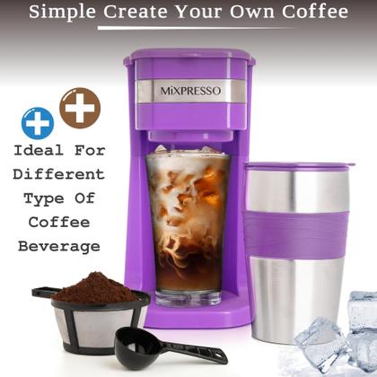 Imagem de Cafeteira Mixpresso Purple Personal com caneca de viagem de 400 ml