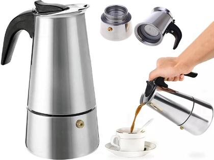 Imagem de Cafeteira Moka Expresso Italiana 6 Xícaras Aço Inox 300Ml