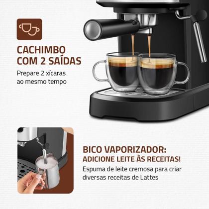 Imagem de Cafeteira Mondial Expresso Dolce Crema 20 Bar C20EC 220V Porta Cápsulas Dolce Gusto CPCDG