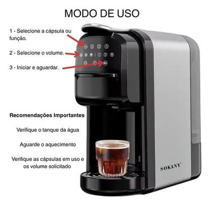 Imagem de Cafeteira Multicápsulas 3 em 1 SK76  1400W - 220v