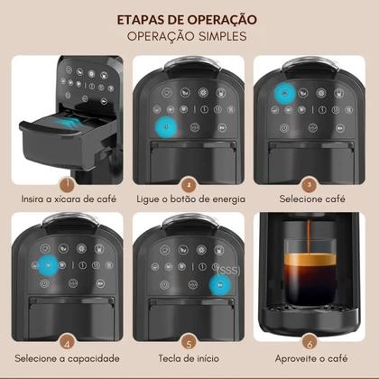 Imagem de Cafeteira Multicápsulas 3 Em 1 Sk76 1400W 220V Sokany