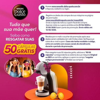 Imagem de Cafeteira Nescafe Dolce Gusto Mini Me Cinza e Preta Automática Cápsulas 220v
