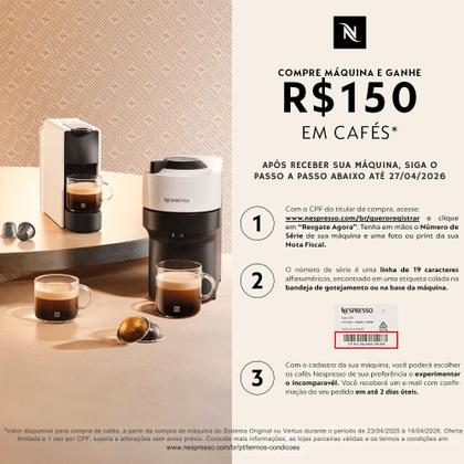 Imagem de Cafeteira Nespresso Pixie Redesign Azul e Preta para Café em Cápsula