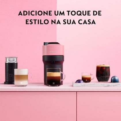 Imagem de Cafeteira Nespresso Vertuo POP Rosa Candy para Café Espresso Manual - GDV2BR
