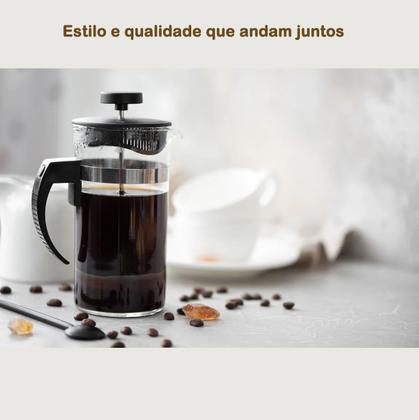 Imagem de Cafeteira prensa cremeira francesa luxe 600ml café leite