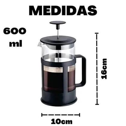 Imagem de Cafeteira Prensa Francesa 600 Ml Café Expresso Leite Cremoso