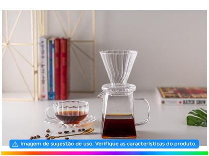 Imagem de Cafeteira suporte p/ filtro vidro borossilicato 500ml wolff