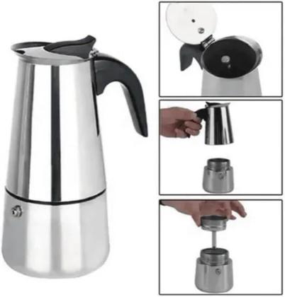 Imagem de Cafeteira tipo Italiana em Inox - café espresso 6 xícaras 300ml INOX MKR
