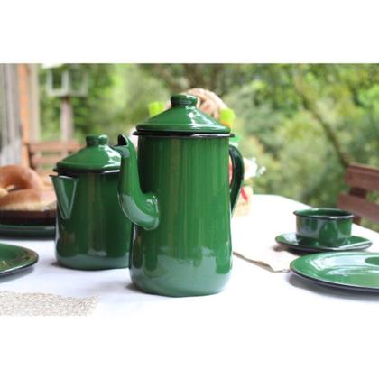 Imagem de Cafeteira Tradicional Esmaltada Verde 1,1 L Ewel