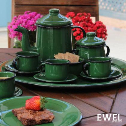 Imagem de Cafeteira Tradicional Esmaltada Verde 1,1 L Ewel