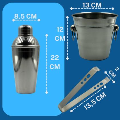Imagem de Caipirinha Drinks Bartender Profissional Coqueteleira Kit