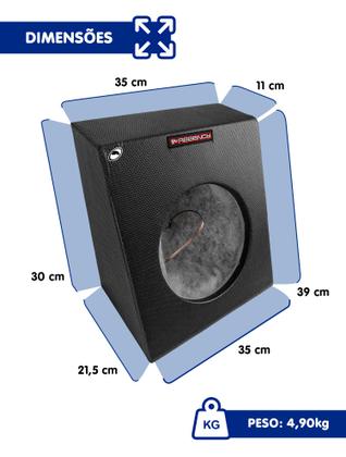 Imagem de Caixa 1 Subwoofer 10" Universal Pick-up 11 Litros Regency