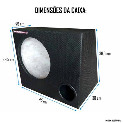 Imagem de Caixa 1 Subwoofer 12" Polegadas Dutada 40 Litros Preto Regency