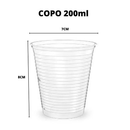 Imagem de Caixa 10 Copo Descartável Tranparente 200ml 1.000un Verocopo