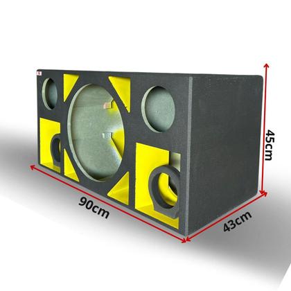 Imagem de Caixa 4 Vias 15'' Duto Triangular Amarelo e Terminal Borne