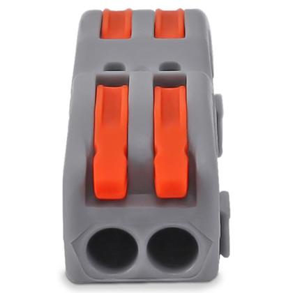 Imagem de Caixa 50 Conector Rápido Emenda Fios Cabos Inline Mola 2 Vias 32a