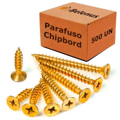 Imagem de Caixa 500 parafuso chipboard phillips cabeça chata 3.5 x 40