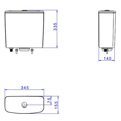 Imagem de Caixa Acoplada com Acionamento Dual Flush e Tampa com Trava Branco - CD.05F.17 - DECA