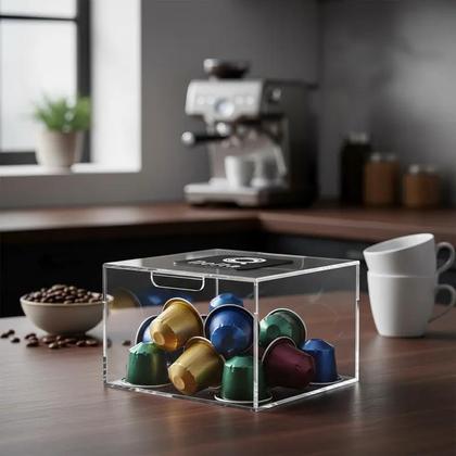 Imagem de Caixa Acrílica Organizador De Cápsulas Café Delta Q