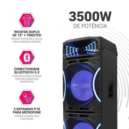 Imagem de Caixa Acústica Torre de Som Philco PCX35000 3500W