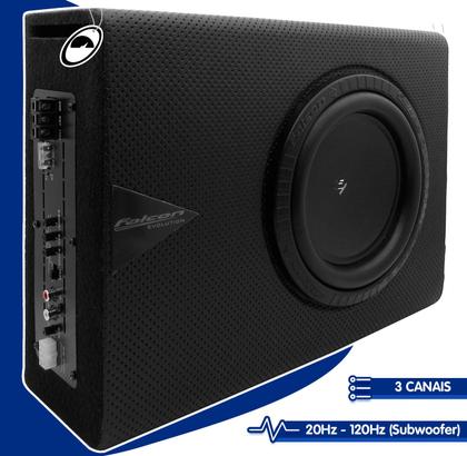 Caixa Amplificada 3 Canais Falcon Evolution 8 Polegadas XS400.3-8