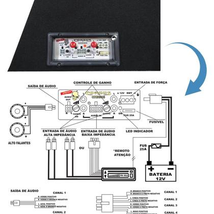 Imagem de Caixa Amplificada Automotiva Cxs303 12 Polegadas Universal