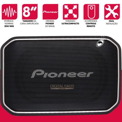 Caixa Amplificada Subwoofer Slim Pioneer TS-WX140DA 8
