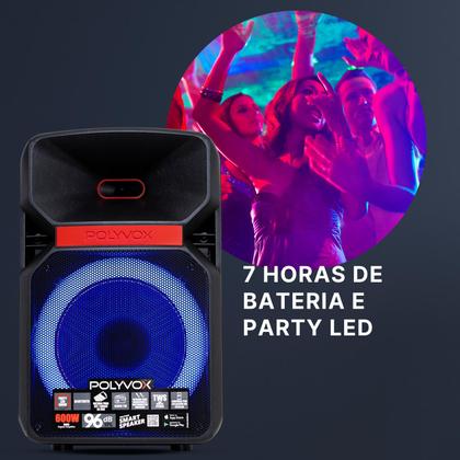 Imagem de Caixa Amplificada Xc-812TWS Polyvox Bluetooth 600w Woofer 12