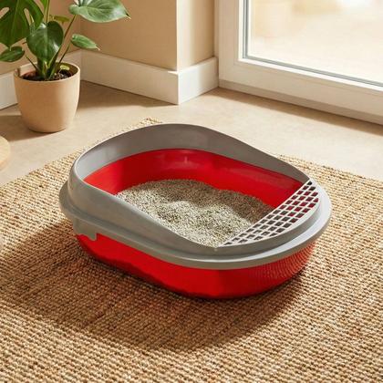 Imagem de Caixa Areia Para Gatos Aberta Higiênica Smart Com Arco Removível Para Casas