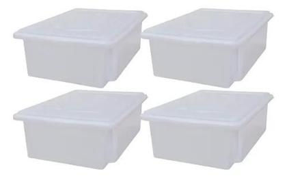 Imagem de Caixa Armazenamento Plástico 11 Litros Branco S 500 Supercron