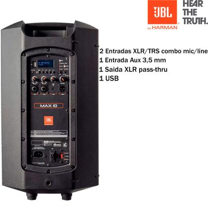 Imagem de Caixa Ativa Jbl Max 10 Bluetooth USB 250w Rms