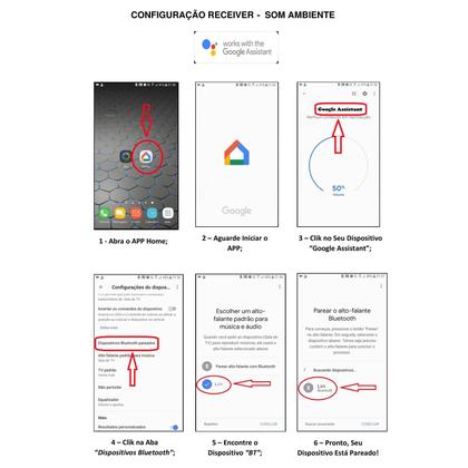 Imagem de Caixa Ativa Sistema Som Ambiente Bluetooth Quadrada + Passiva Arandela de Embutir Teto