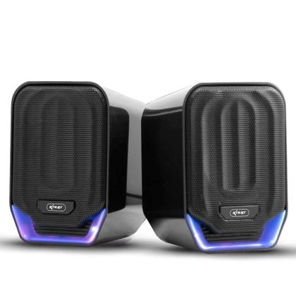 Imagem de Caixa Caixinha de Som Gamer Pc Computador Led Potente 12W - Knup