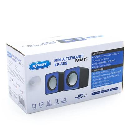 Imagem de Caixa Caixinha De Som Para Computador Notebook Pc 6w Usb P2