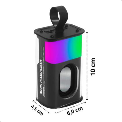 Imagem de Caixa Caixinha De Som Portátil Recarregável Bluetooth 5w Rgb