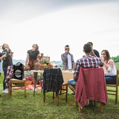 Imagem de Caixa Caixinha De Som Via Bluetooth Potente Portátil Pendrive Cartão Sd Led Mp3 Fm Aux Recarregável