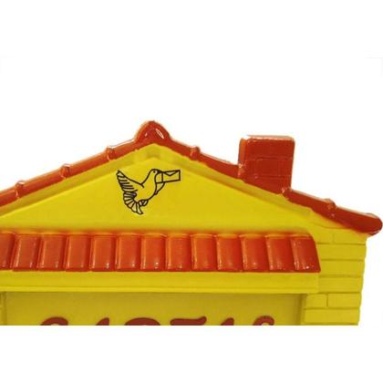 Imagem de Caixa Carta Power Plastica Gradil ''Casinha''Amarela 23-1-Am