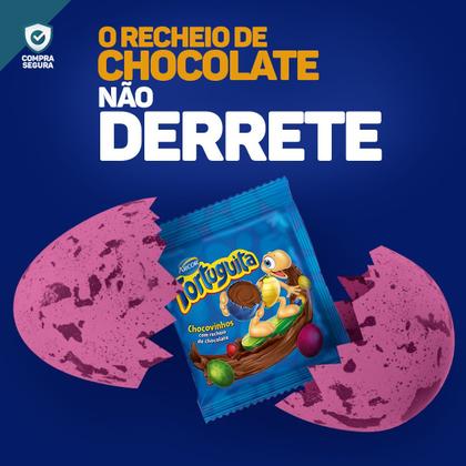 Imagem de Caixa Com 10 Mini Ovos De Chocolate Chocovinhos Tortuguita