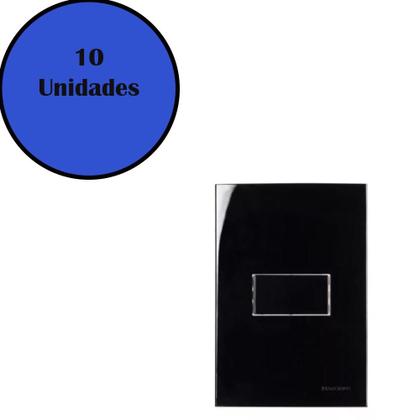 Imagem de Caixa com 10 unidades - mg conj 1 int paralelo 10a-250v 4x2 ebony clean - res.sf 13/12